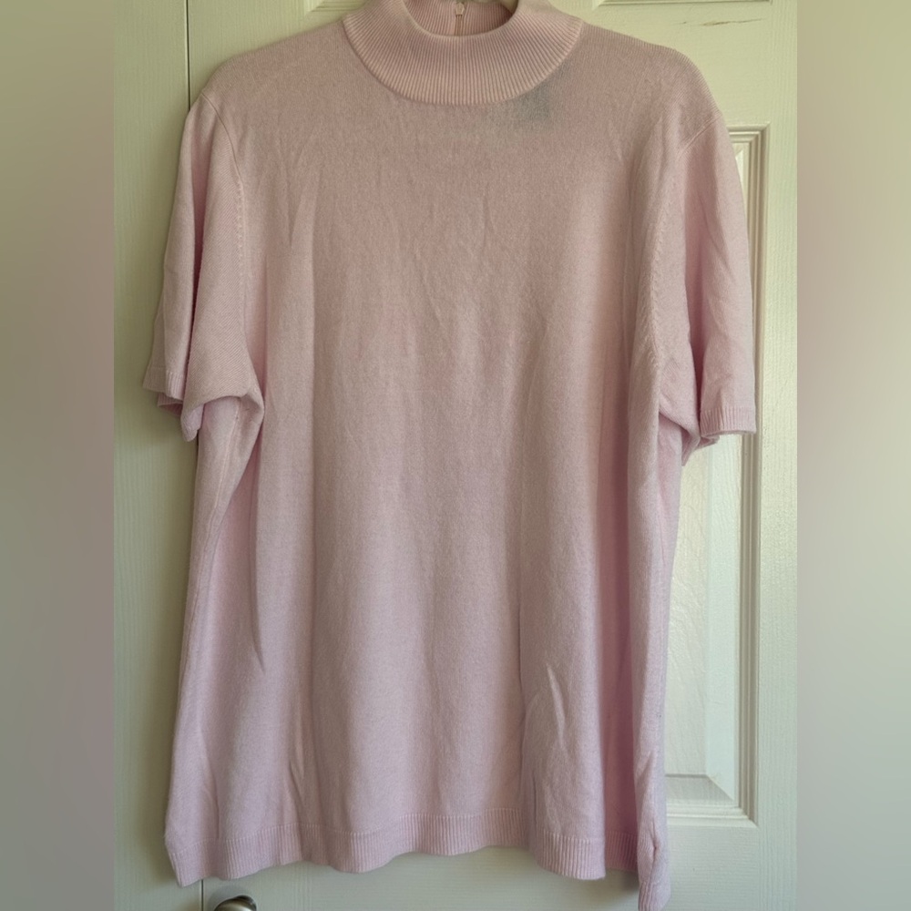 Susan Graver (QVC) Light Pink Acrylic Sweater. XL